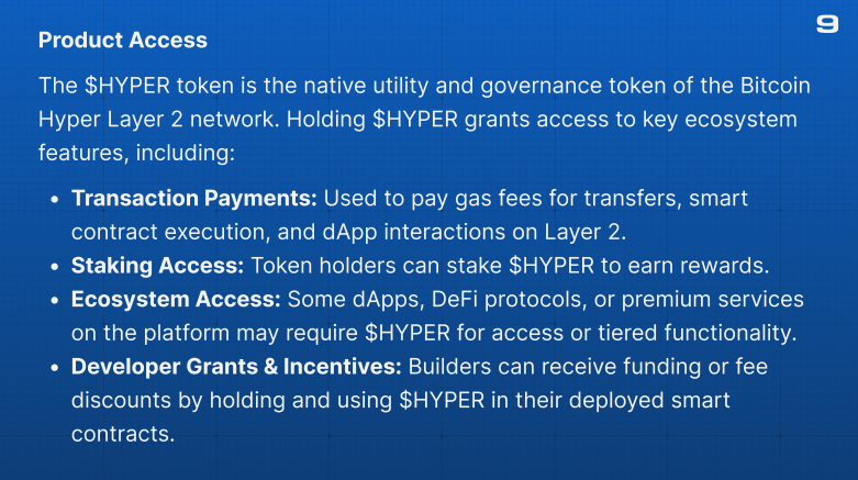 $HYPER incentives as stated in the whitepaper
